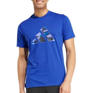 T-Shirt Bleu Homme Adidas Camo vue 0