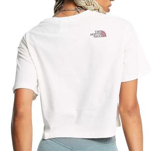 T-shirt Blanc Femme The North Face Leaf Draw Crop vue 2