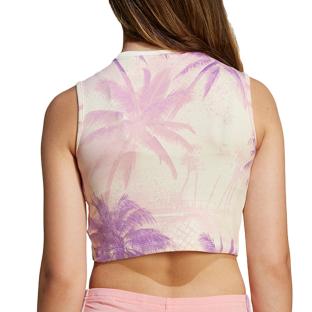 Débardeur Rose Femme Adidas Crop Tank vue 0