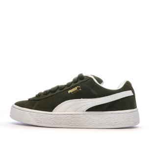 Baskets Kaki/Blanc Femme Puma Suede XL pas cher