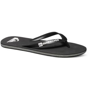 Schwarze/weiße Flip-Flops für Männer Quiksilver Molokai Ansicht 0