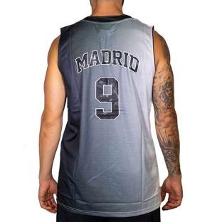 Madrid 9 Maillot de basket Gris Homme Sport Zone vue 0