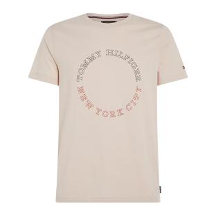 T-shirt Rose Homme Tommy Hilfiger Monotype Roundle pas cher
