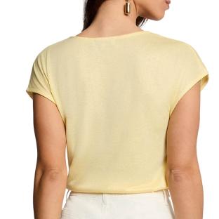 Camiseta amarilla de mujer Morgan con motivos decorativos ver 0