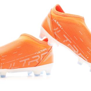Chaussures de Football Orange Garçon Puma Ultra Match vue 7