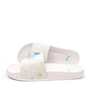 OM Claquettes Blanches/Turquoise Homme Puma Leadcat pas cher