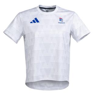Maillot Training Handball Blanc Adidas Officiel Équipe de France Femme vue 0