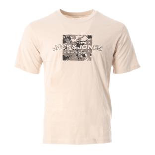 T-shirt Beige Homme Jack & Jones Coirland 12284533 pas cher