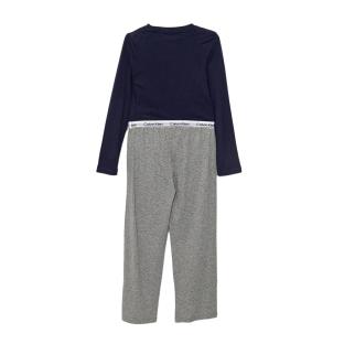 Pyjama Marine/Gris Fille Calvin Klein Jeans Peacoat vue 2