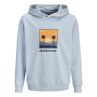 Sweat Bleu Clair Garçon Jack and Jones Hood vue 0