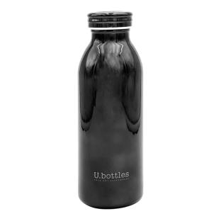 Bouteille Isotherme Noir brillant U.Bottles City 450ml pas cher