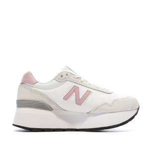 Baskets Blanches/Beiges/Roses Femme New Balance 515 vue 2
