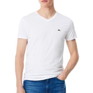 T-Shirt Blanc Homme Lacoste TH5077 vue 0