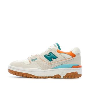 Baskets Beige/Orange Femme New Balance Bb550 pas cher