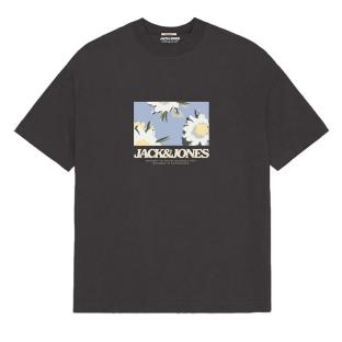 T-Shirt Noir Garçon Jack & Jones Tavira vue 0