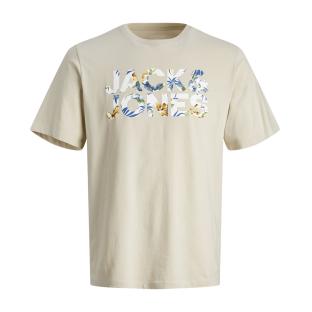 T-shirt Beige Homme Jack & Jones Jeff 12277928 pas cher