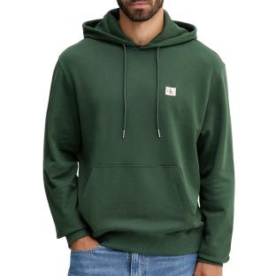Sweat à Capuche Vert Homme Calvin Klein Jeans 350terry Micro Badge pas cher