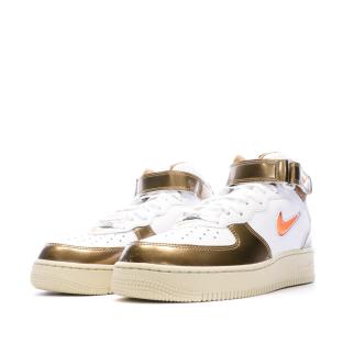 Baskets Blanches/Cuivre Mixte Nike Air Force 1 Mid vue 6
