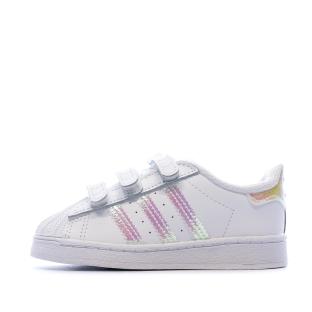 Basket Blanches Bébé Adidas SUPERSTAR CF I pas cher