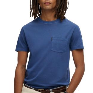 T-Shirt Bleu Homme Superdry Essential pas cher