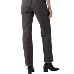 Jean Noir Femme Levi's Ribcage Straight Ankle Blacks vue 2