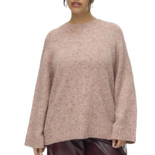 Pull en Maille Rose Femme Vero Moda Curve Cingrid vue 0