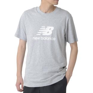 T-shirt Gris Homme New Balance Stacked Logo pas cher