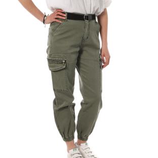 Pantalon Cargo Ceinture Kaki Femme Monday Premium LW-357 pas cher