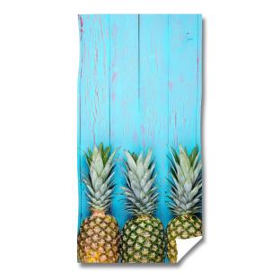 Serviette de bain Bleu Ananas 70x140 pas cher