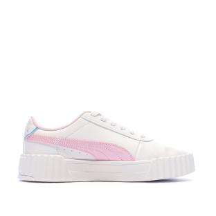 Baskets Blanc/Rose Fille Puma Carina 3.0 Jelly vue 0
