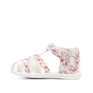 Sandales Blanc/Rose Fille Lulu Castagnette Lorya vue 0