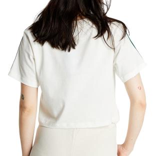 T-shirt Blanc/Vert Fille Adidas Cropped vue 2