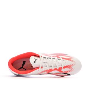 Chaussures de Foot Blanc/Rouge Homme Puma Ultra Play MxSG vue 4