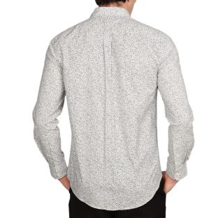 Chemise Blanc/Marine Imprimé Homme Tommy Hilfiger Flex Poplin vue 2