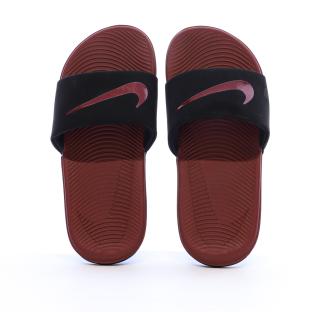 Sandales Bordeaux/Noires Homme Nike Kawa Slide vue 0