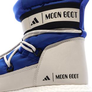 Moon Boot Bleu/Blanc/Noir Garçon Adidas High vue 0