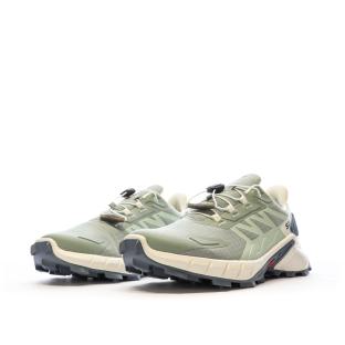Chaussures de trail Vertes Femme Salomon Supercross 4W vue 6