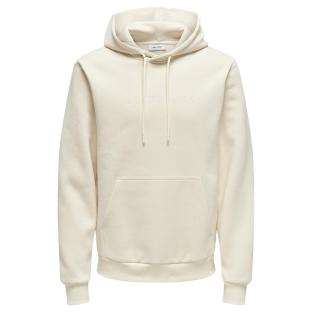 Sweat à Capuche Ecru Homme Only & Sons Connor pas cher