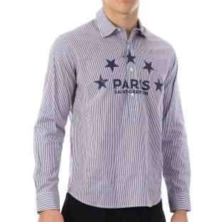 PSG Chemise à Rayures Marine Homme PSG 109 pas cher