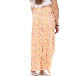 Jupe Longue Jaune/Rose Femme Vero Moda Maxi vue 2