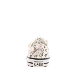 Baskets Crème à Motifs Fille Converse Chuck Taylor vue 3