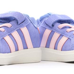 Baskets Violette/Rose Fille Adidas Grand Court vue 0