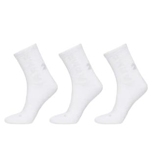 3 Paar weiße Under Armour Mid-Crew-Socken für Herren Ansicht 0