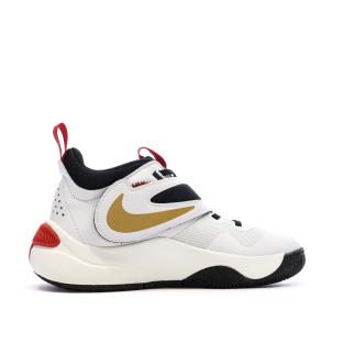 Chaussures de Basketball Blanches/Noires Garçon Nike Team Hustle D 11 vue 2