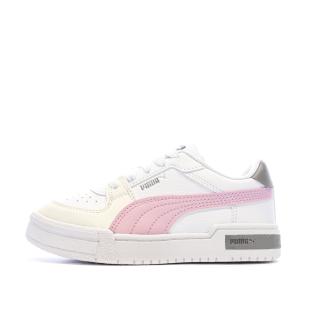 Baskets Blanches/Roses Fille Puma Ca Pro vue 0