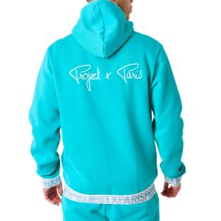 Sweat à Capuche Zippé Turquoise Homme Project X Paris Logote vue 2