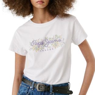 T-shirt Blanc Femme Pepe jeans Ava pas cher