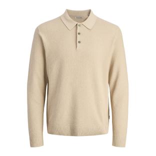 Polo Manches Longues Beige Homme Jack & Jones Sandri pas cher