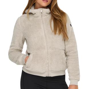 Veste Beige à capuche Femme Only Fluffy Hood pas cher