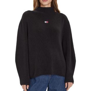 Pull Noir Femme Tommy Hilfiger Tjw Mockneck Badge S vue 0